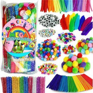 Arts and Crafts Supplies for Kids - 1200+ pcs Craft Supplies, Craft Kits